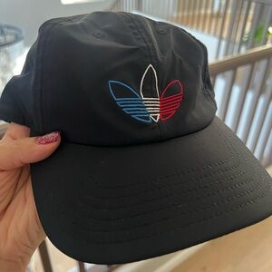 Adidas Black Cap with Tricolor Logo